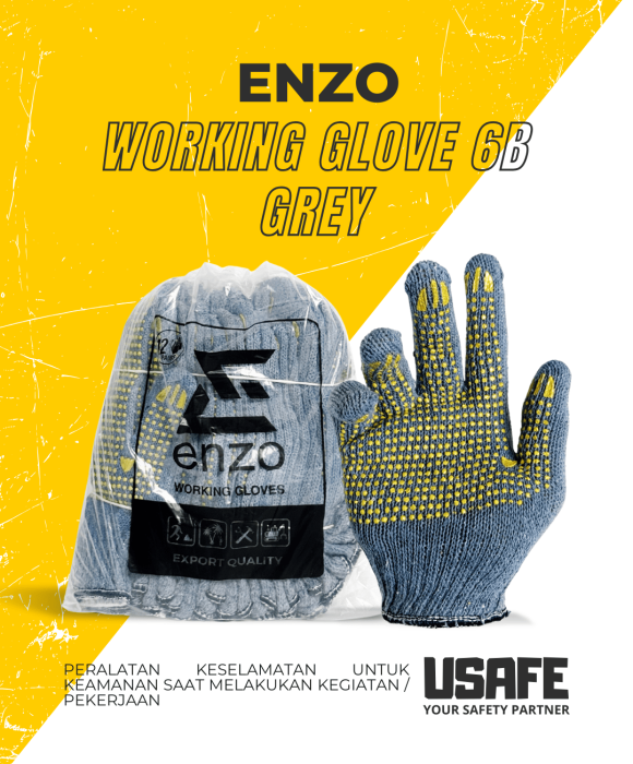 Enzo Glove Working Glove 6B Grey